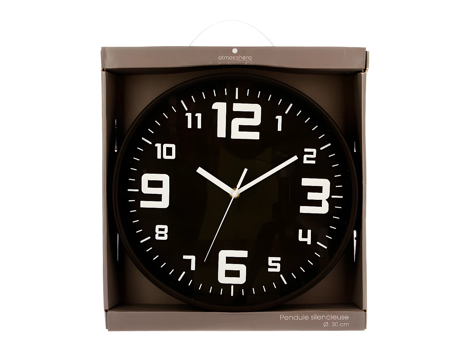 Pendule murale silencieuse Best Noir D 30 cm