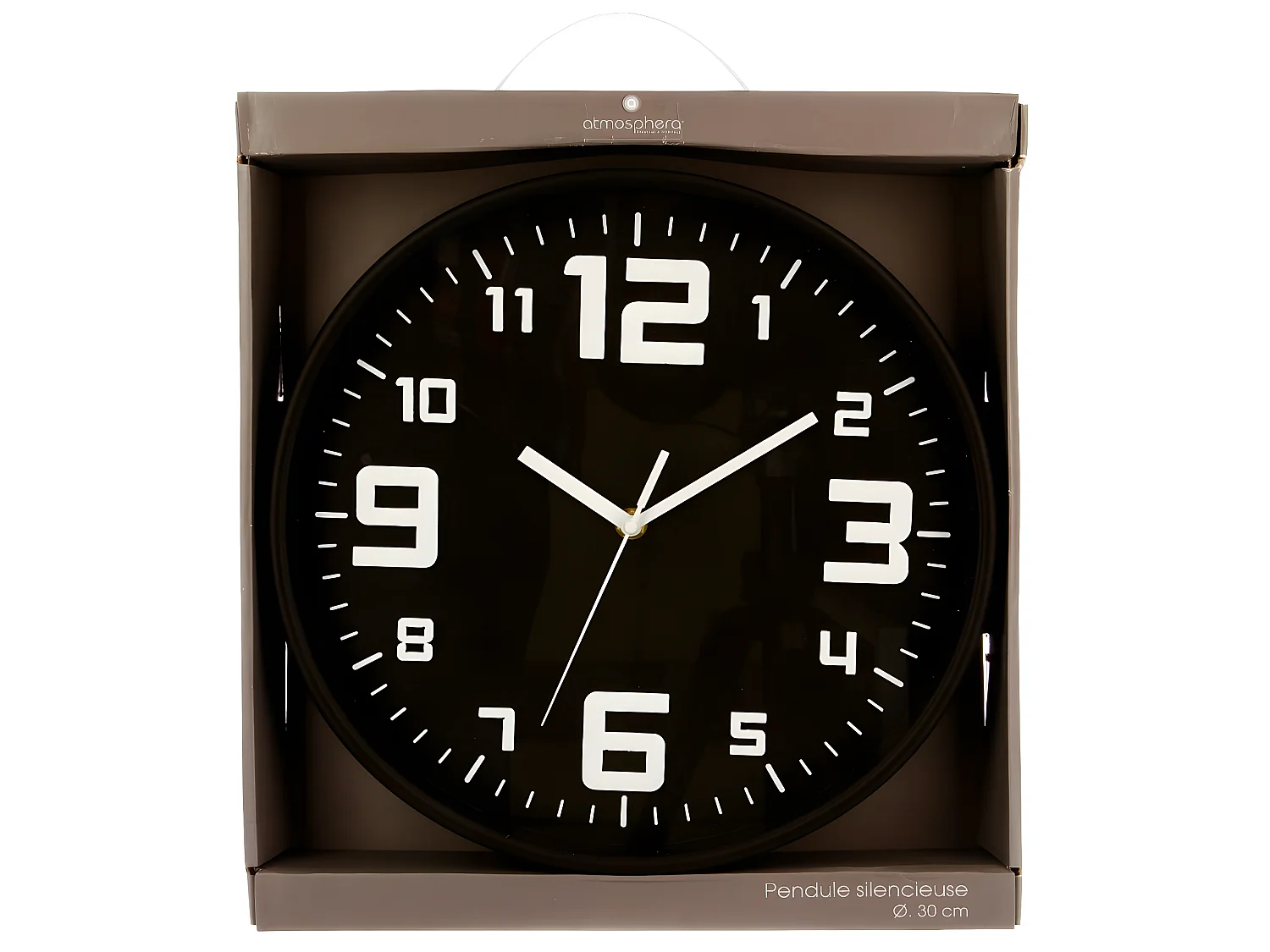 Pendule murale silencieuse Best Noir D 30 cm