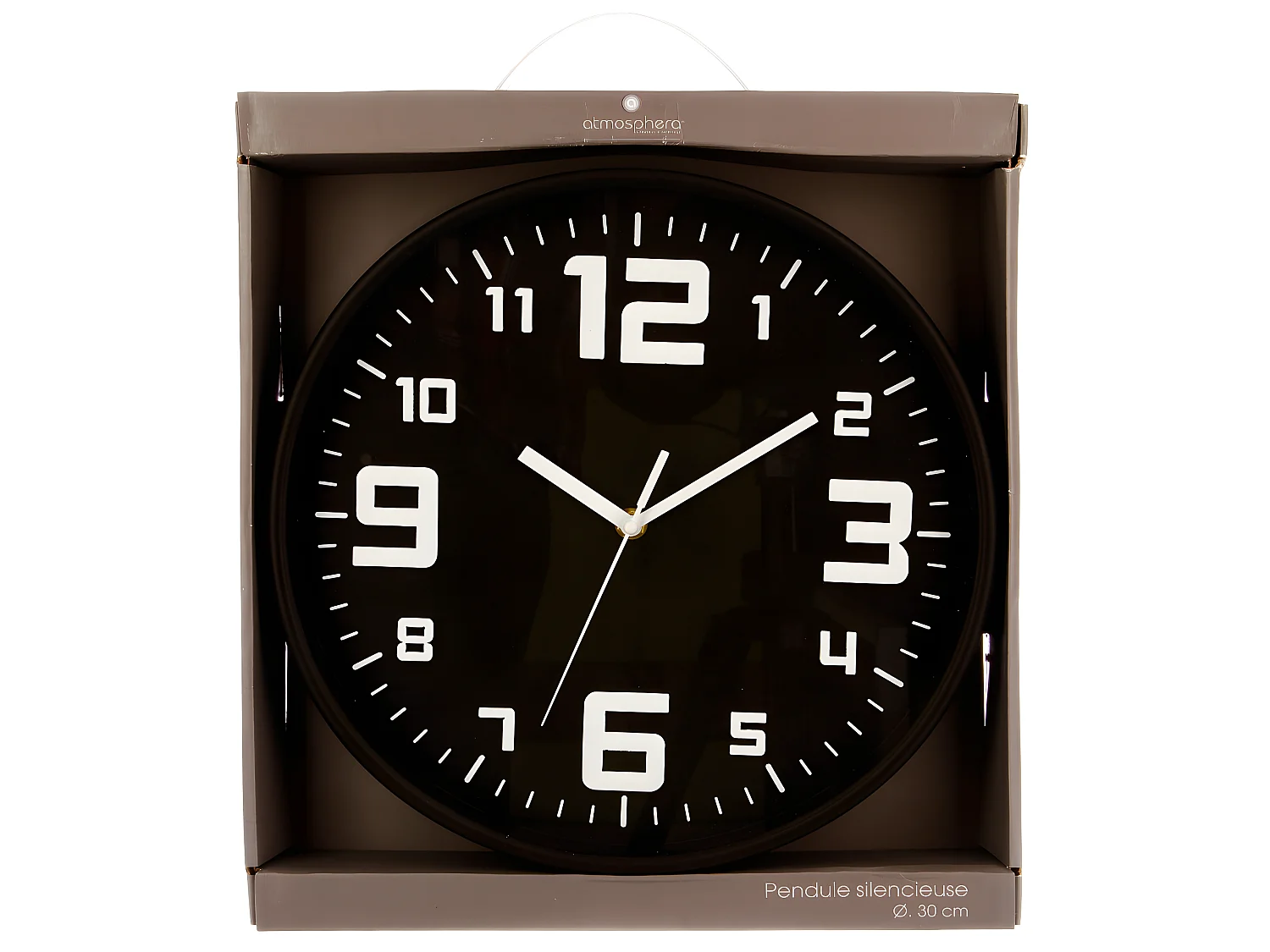 Pendule murale silencieuse Best Noir D 30 cm