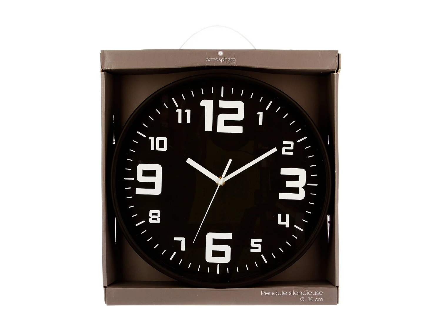 Pendule murale silencieuse Best Noir D 30 cm