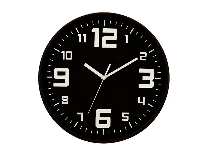 Pendule murale silencieuse Best Noir D 30 cm