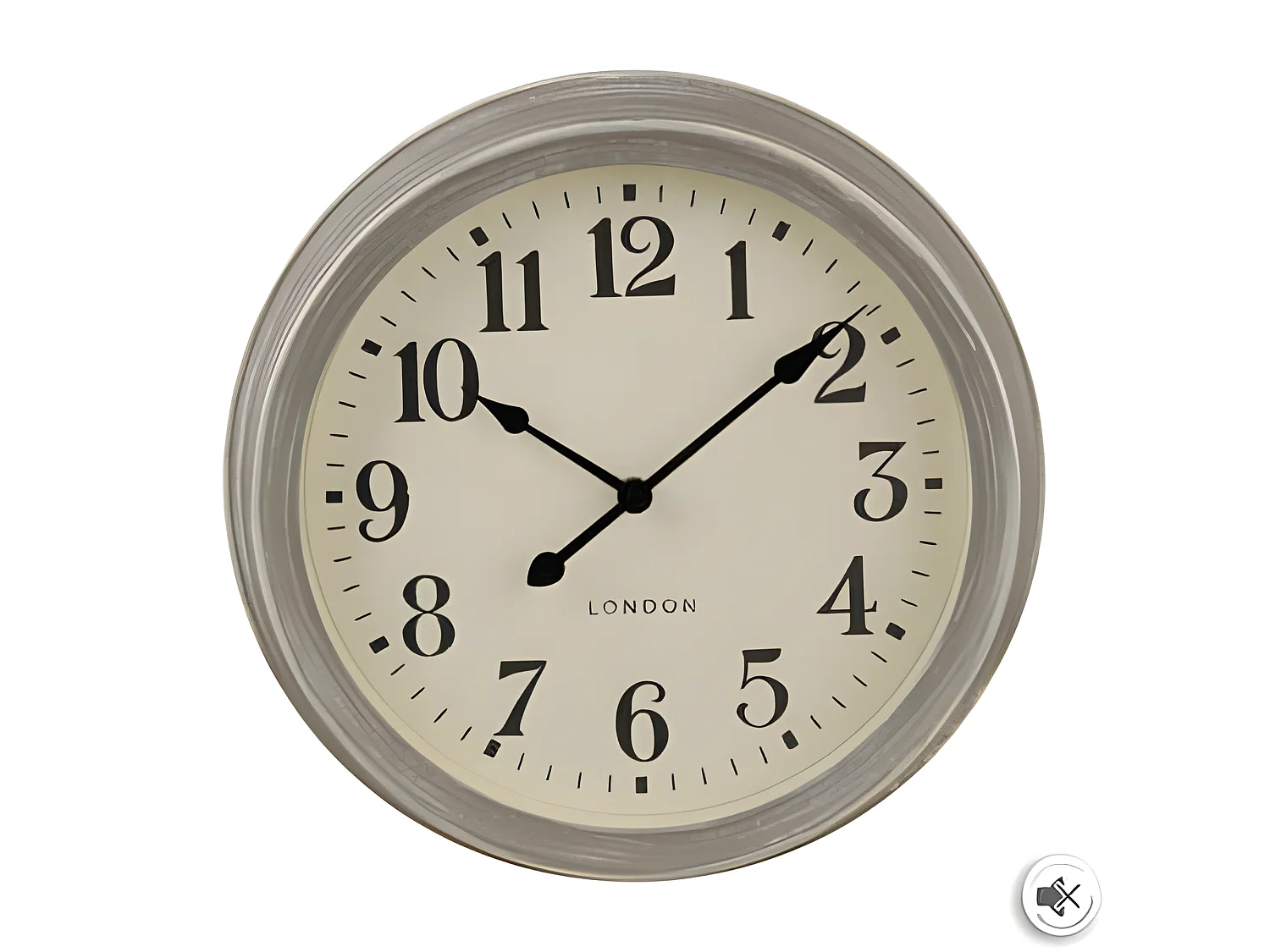 Pendule murale look Gris Brossé D 35 cm