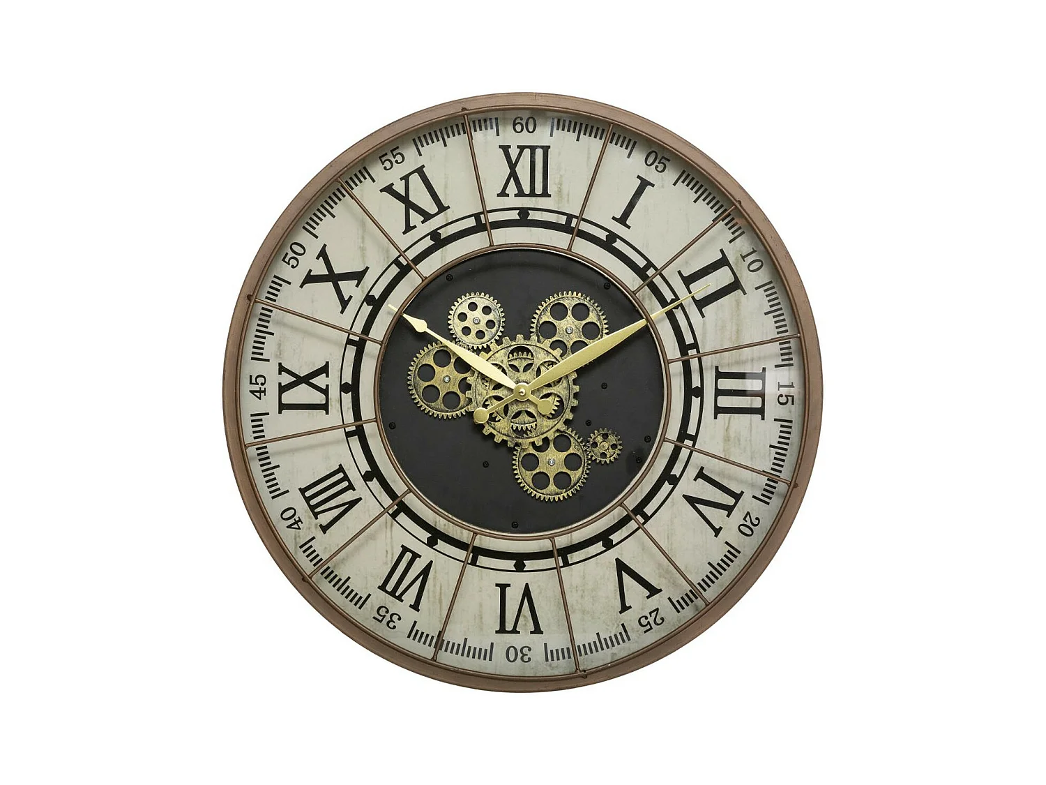 Pendule murale rétro en Métal D 57 cm