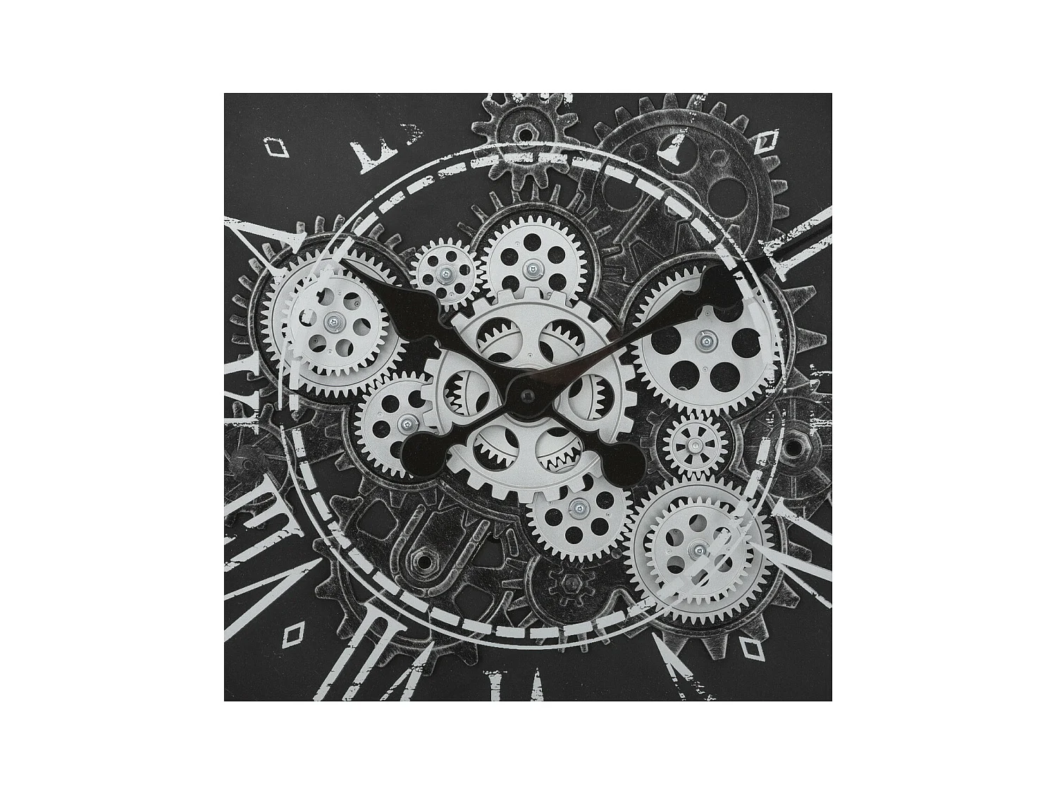 Pendule murale style rétro aspect vieilli D 50.8 cm