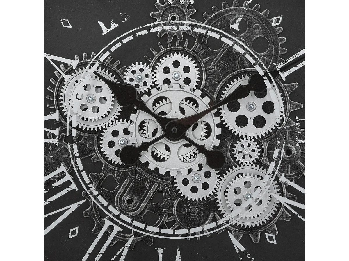 Pendule murale style rétro aspect vieilli D 50.8 cm