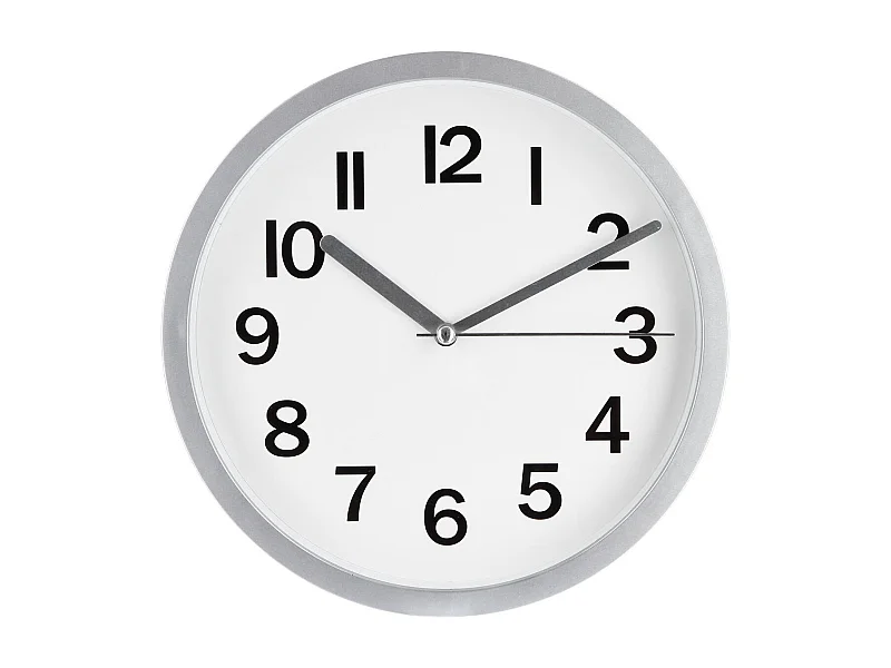 Pendule murale moderne Argent  D 22 cm