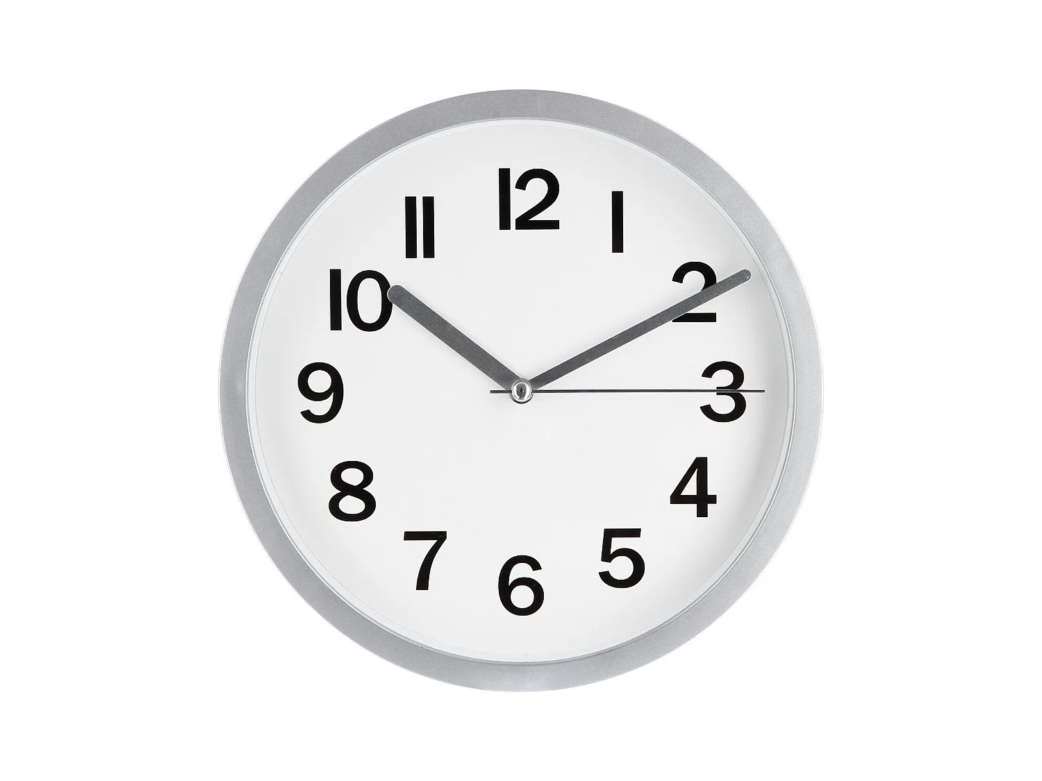 Pendule murale moderne Argent  D 22 cm