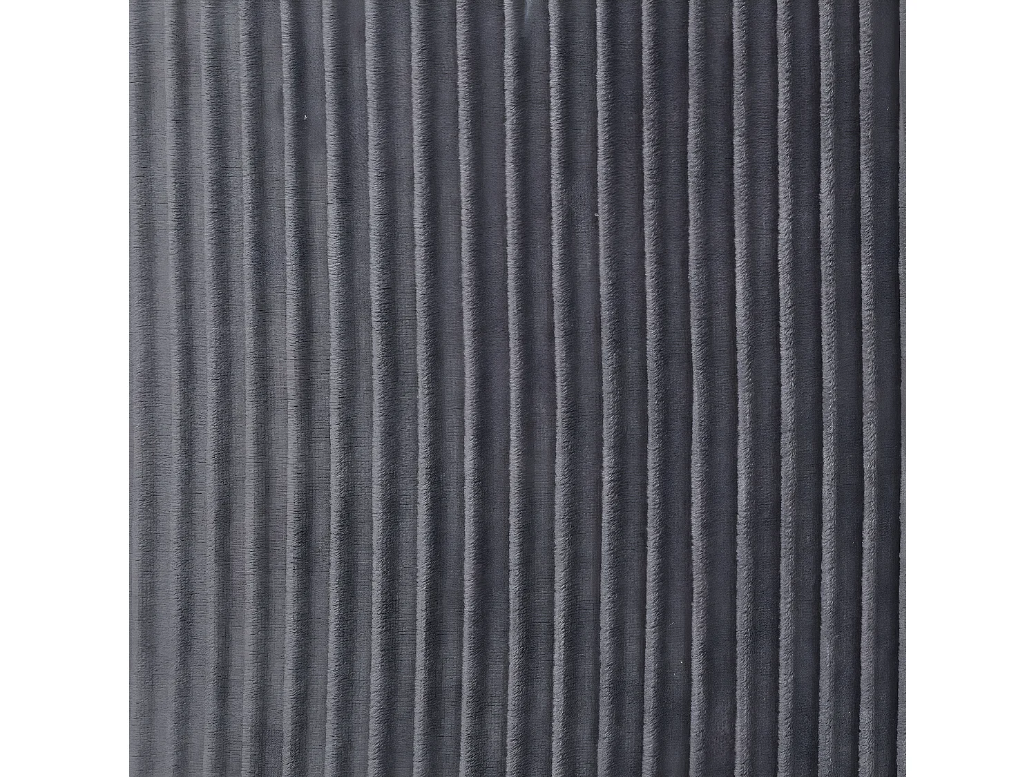 Pouf en Velours Gris D. 31 x H. 38 cm