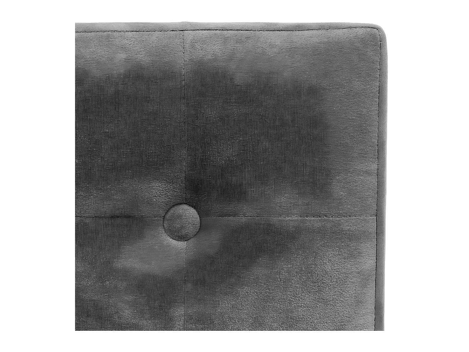 2 en 1 Pouf pliant et coffre de rangement Velours Gris  38 x 38 cm