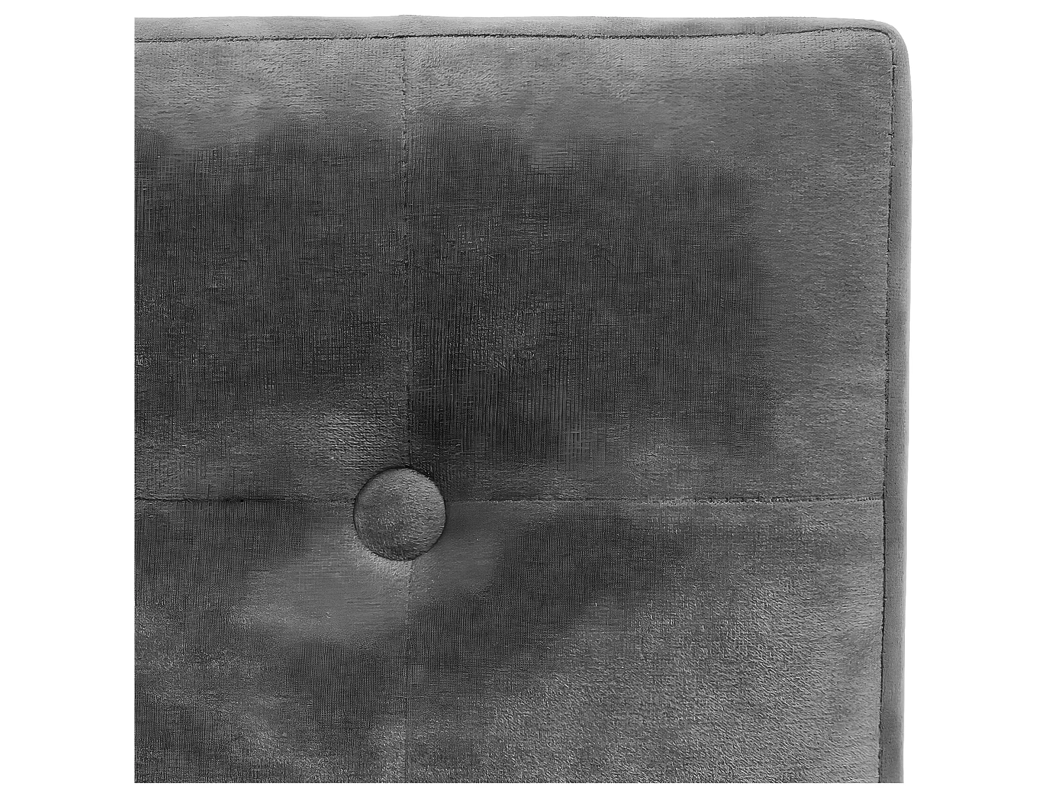 2 en 1 Pouf pliant et coffre de rangement Velours Gris  38 x 38 cm