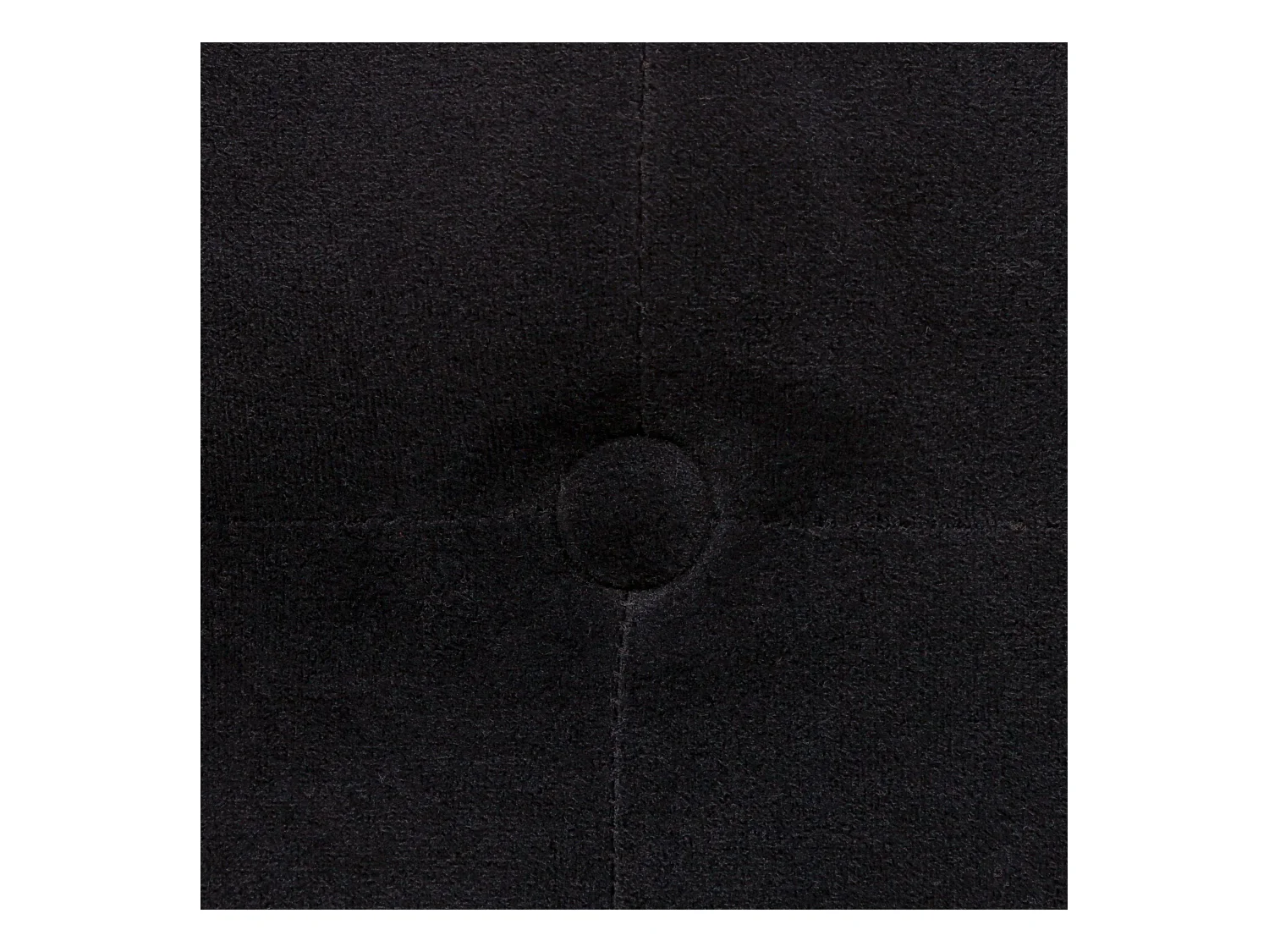 2 en 1 Pouf pliant et coffre de rangement Velours Noir 38 x 38 cm