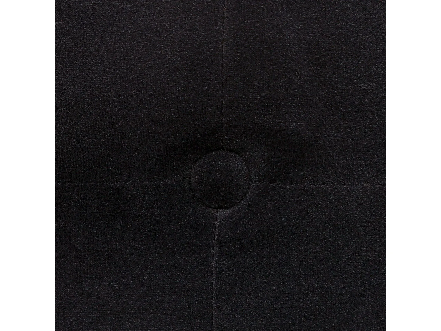 2 en 1 Pouf pliant et coffre de rangement Velours Noir 38 x 38 cm