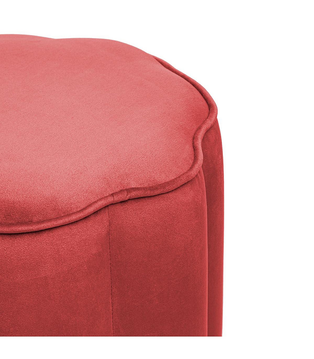 Pouf en velours Rose blush D 40 x H 41 cm