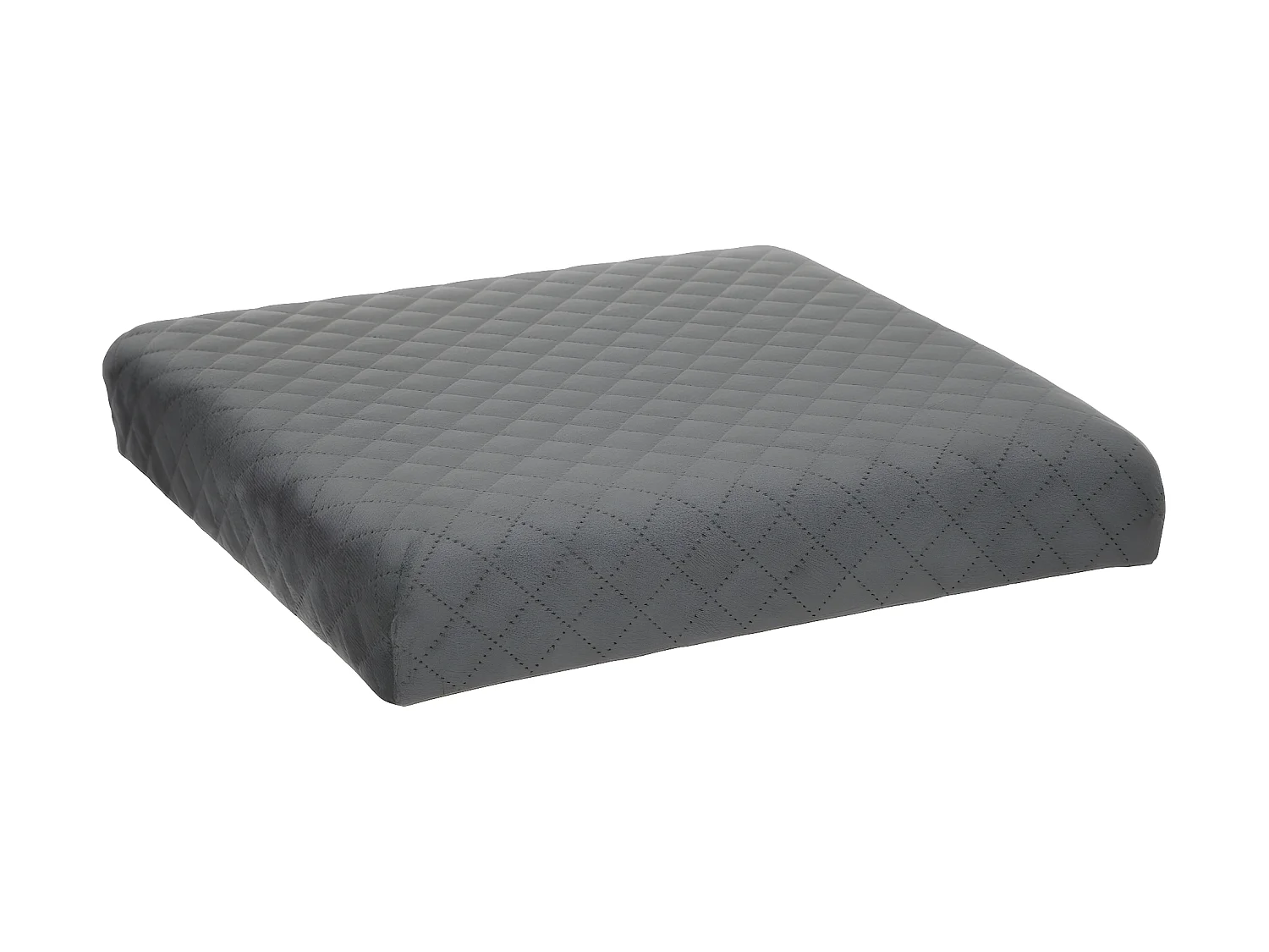 2 en 1 Pouf et Coffre de rangement en velours Gris 31 x 31 cm