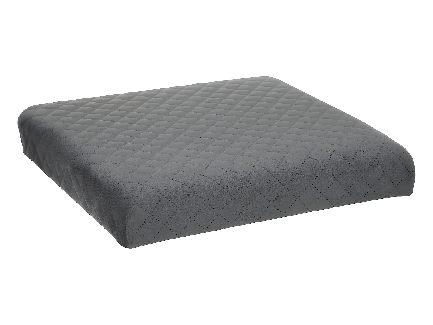 2 en 1 Pouf et Coffre de rangement en velours Gris 31 x 31 cm