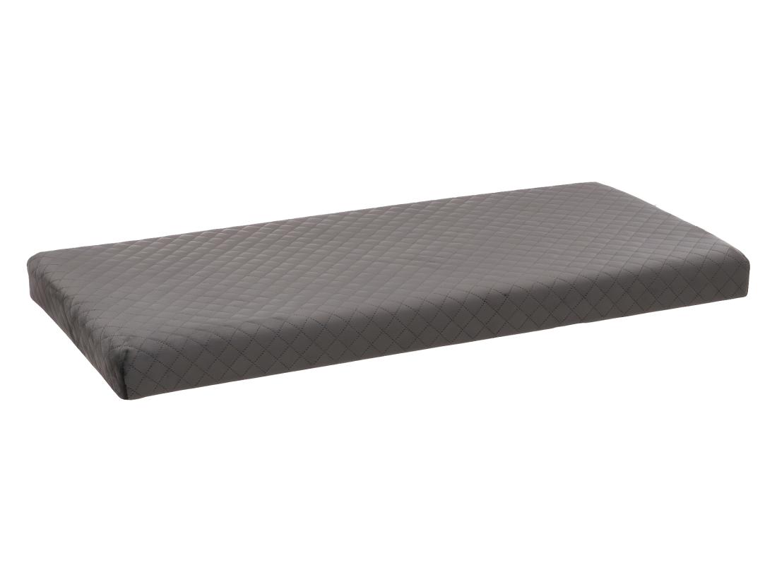 vente unique 2 en 1 Pouf pliant double et Coffre de rangement en Velours Gris 76 x 38 cm