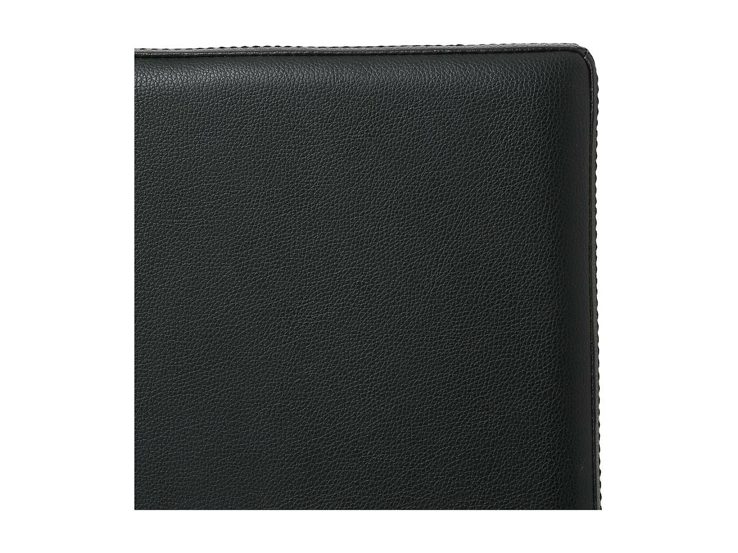 2 en 1 Pouf pliant et coffre de rangement Vinyle Noir  38 x H 37.5 cm