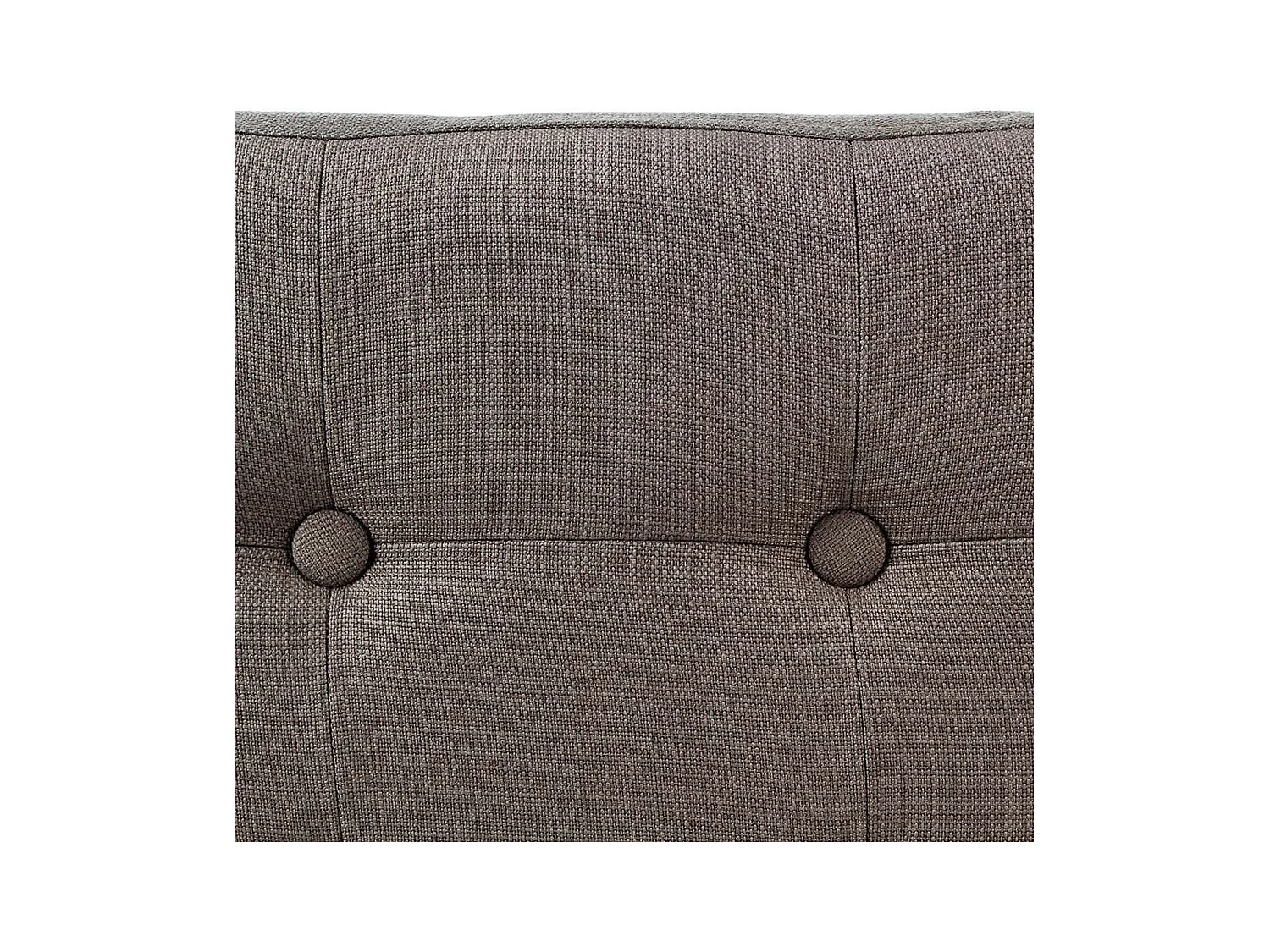 2 en 1 Pouf pliant double et coffre de rangement Gris taupe aspect Lin 76 x H 38 cm