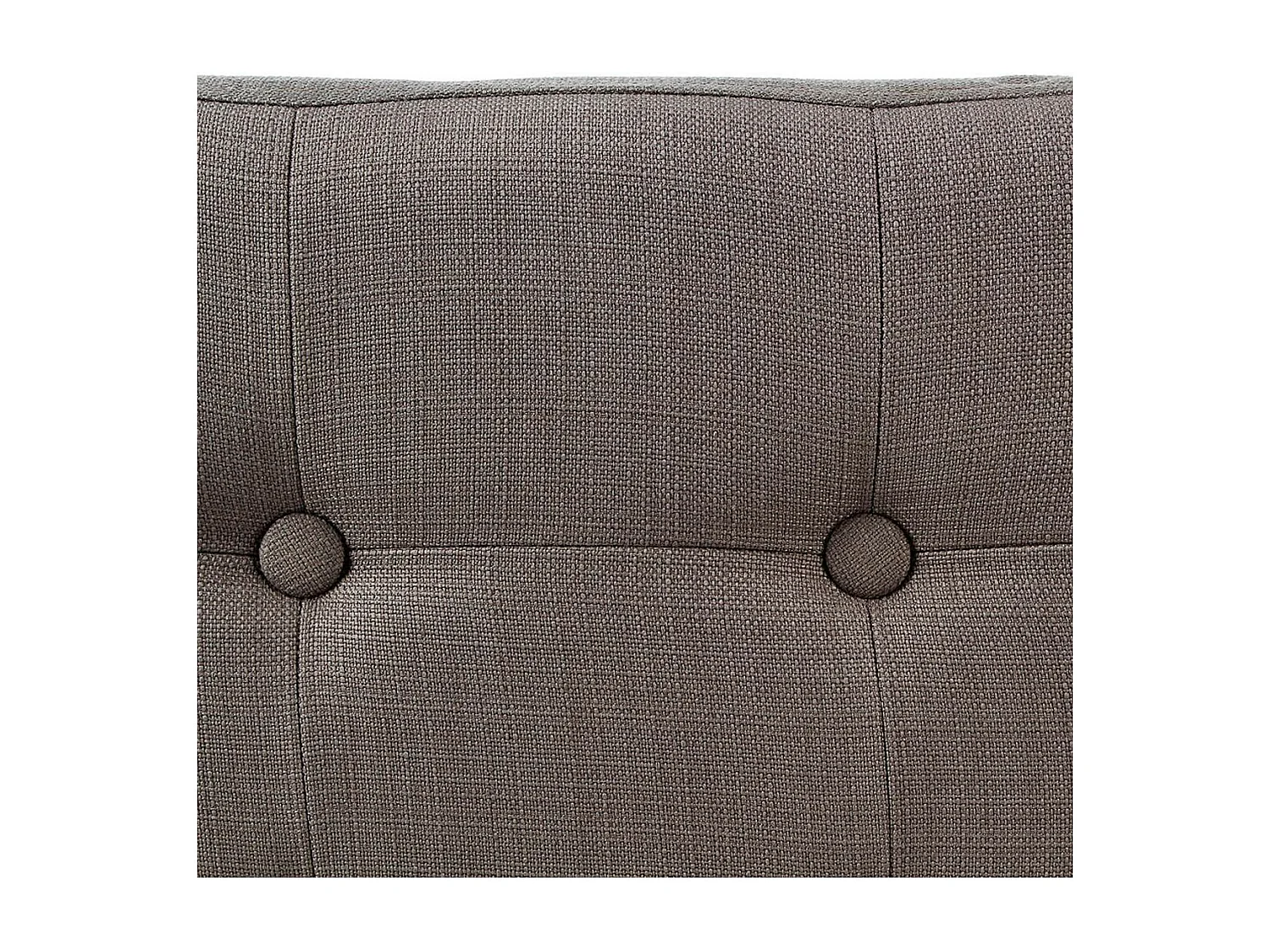 2 en 1 Pouf pliant double et coffre de rangement Gris taupe aspect Lin 76 x H 38 cm