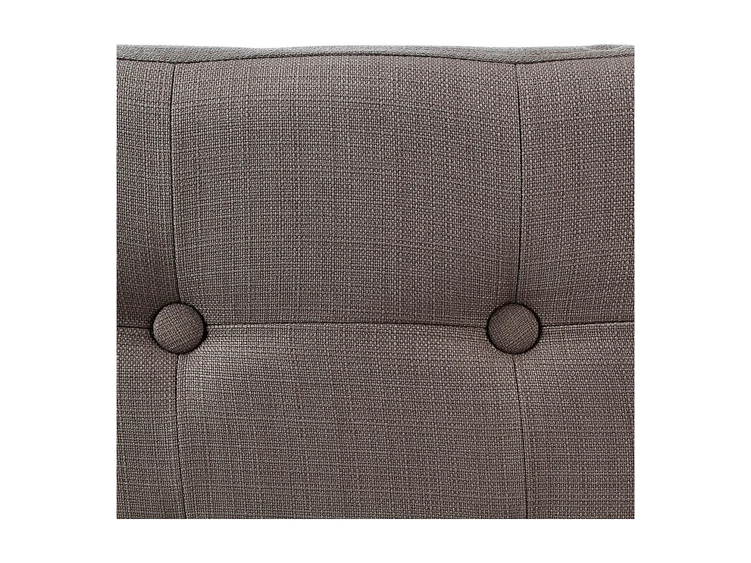 2 en 1 Pouf pliant double et coffre de rangement Gris taupe aspect Lin 76 x H 38 cm