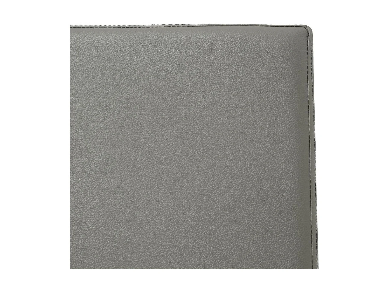 2 en 1 Pouf pliant et coffre de rangement Vinyle Gris 38 x H 37.5 cm