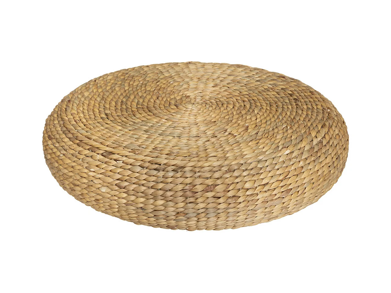 Puff redondo en trenza