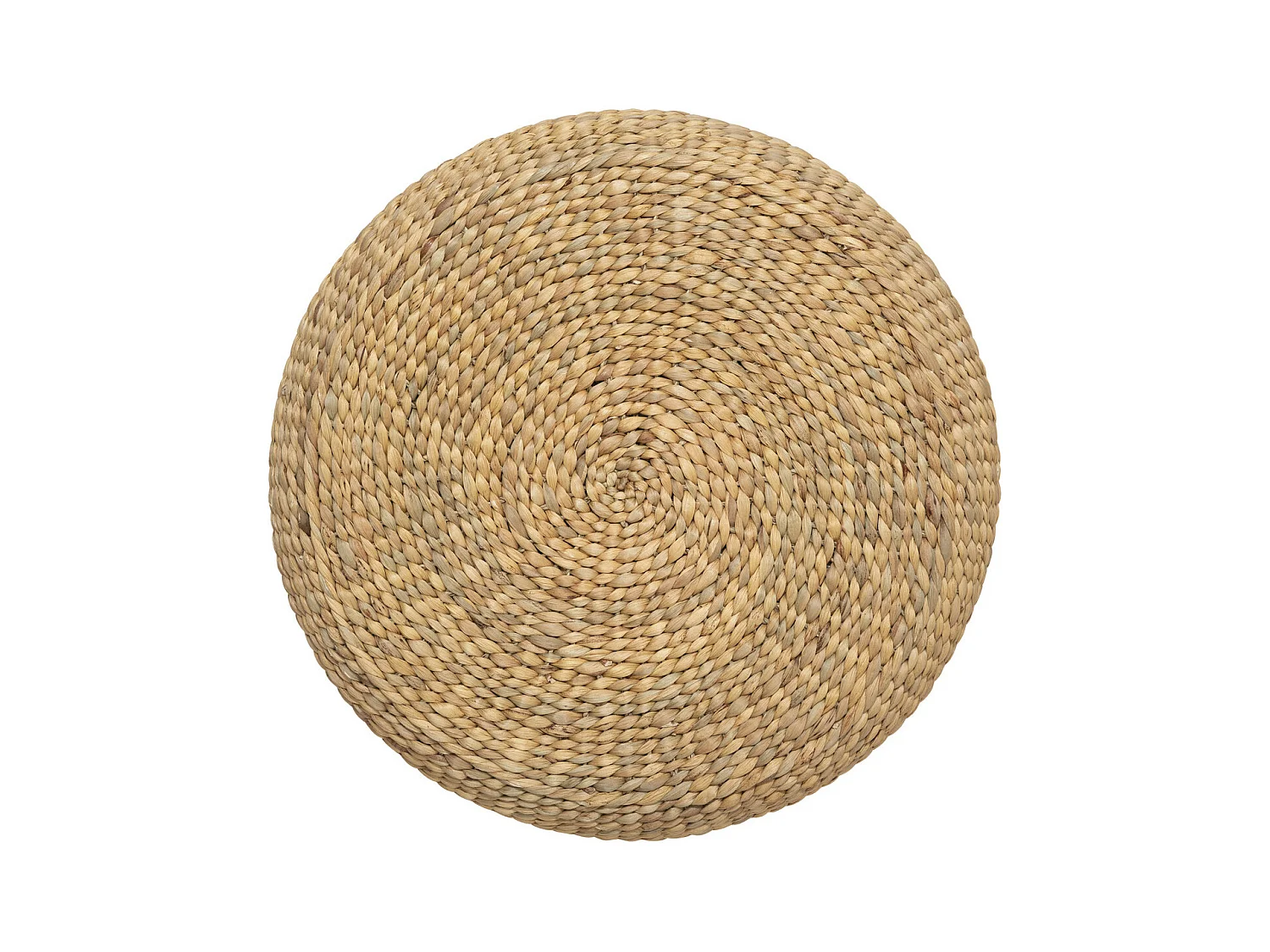 Puff redondo en trenza