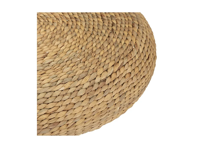 Puff redondo en trenza