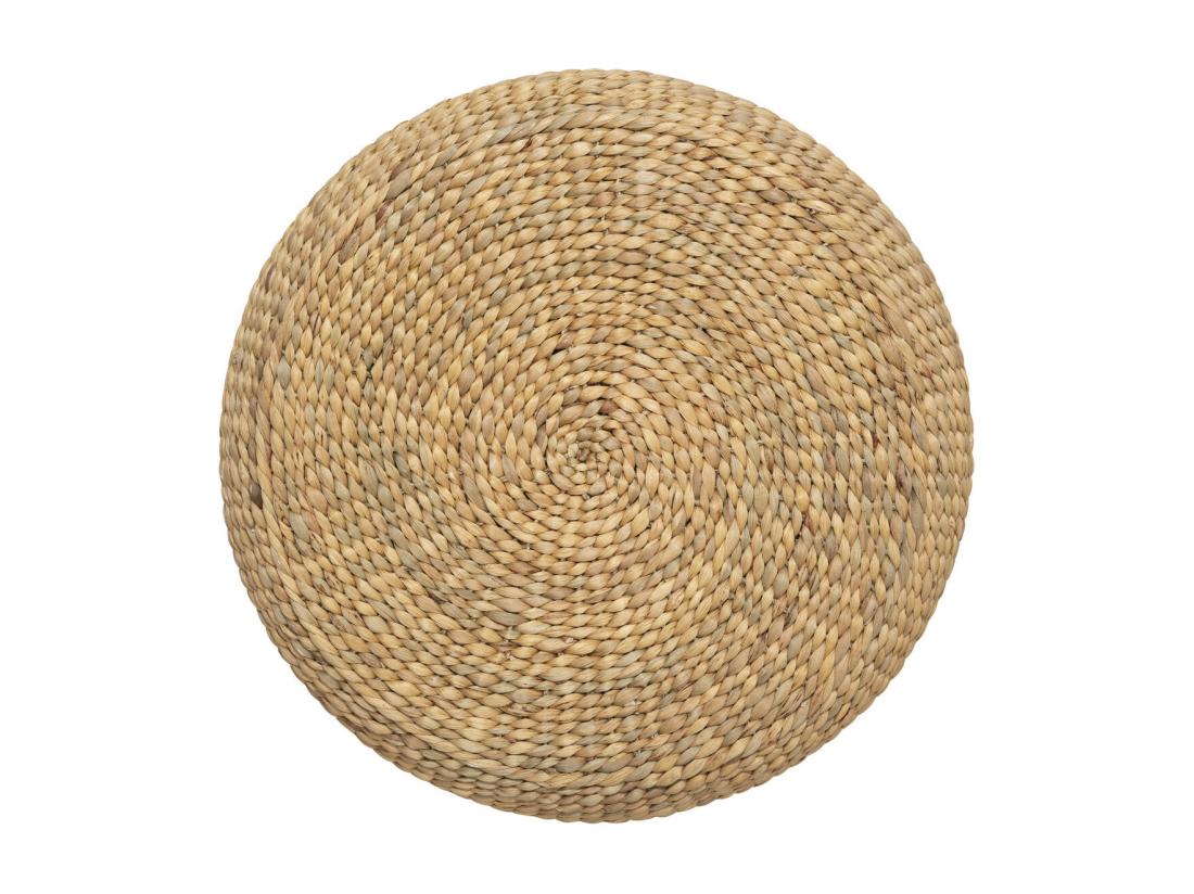 vente unique Pouf en jacinthe d'eau tressée D 55 cm