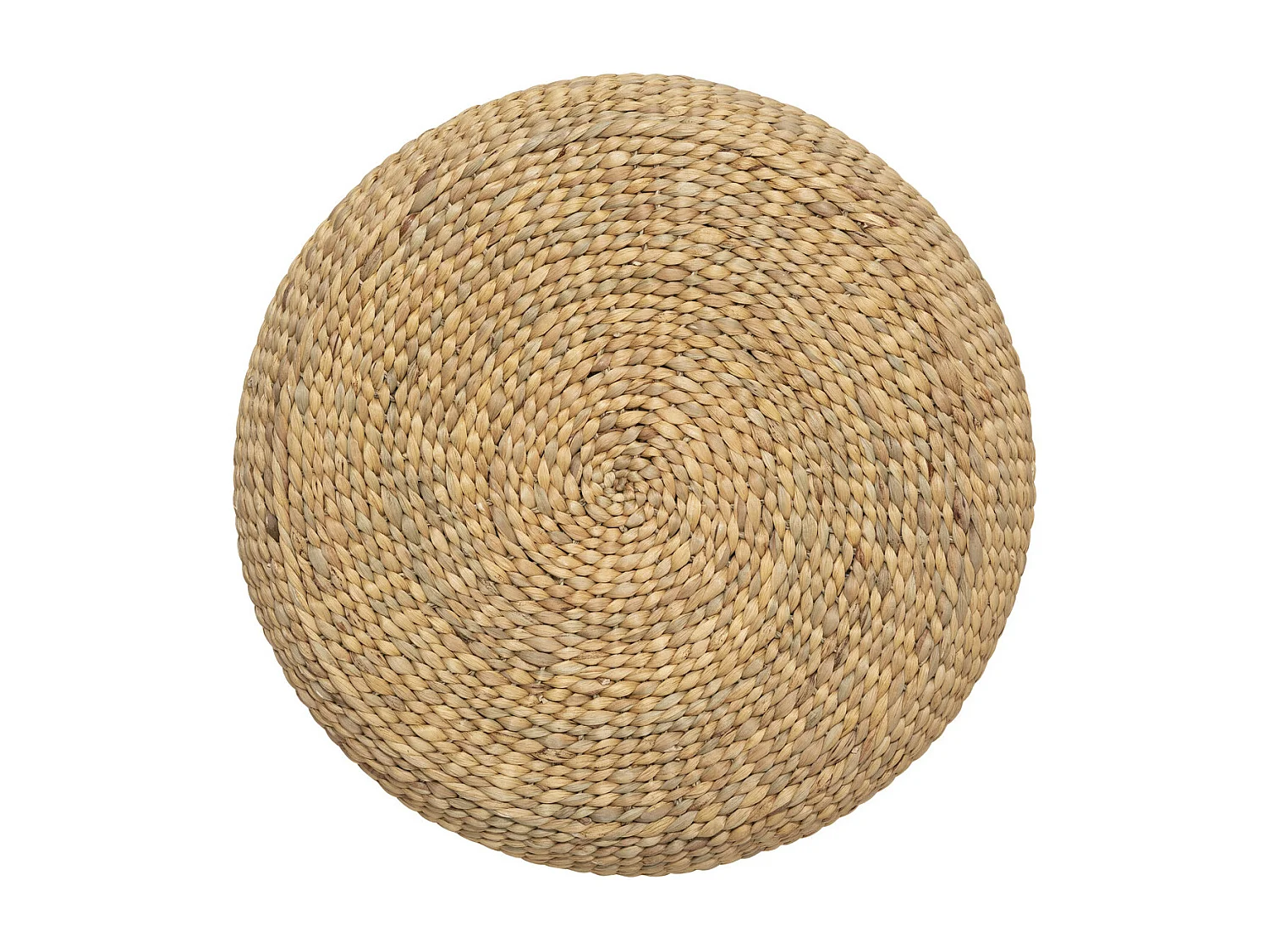 Puff redondo en trenza