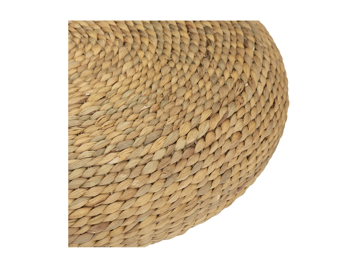 Puff redondo en trenza