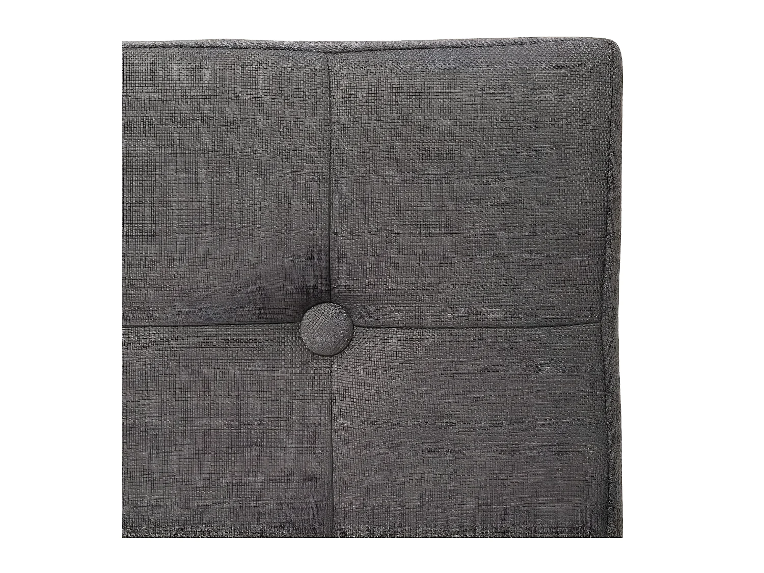 2 en 1 Pouf pliant et coffre de rangement Gris Taupe aspect Lin 38 x 38 cm