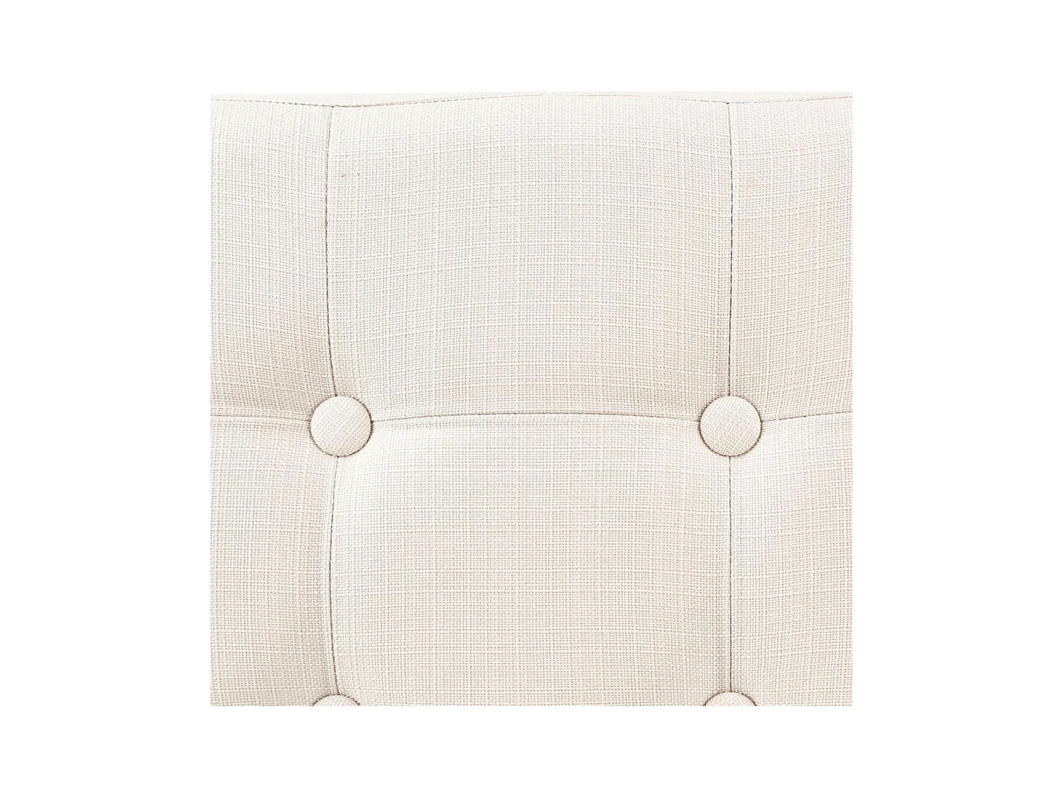 2 en 1 Pouf pliant double et coffre de rangement Beige aspect Lin 76 x H 38 cm