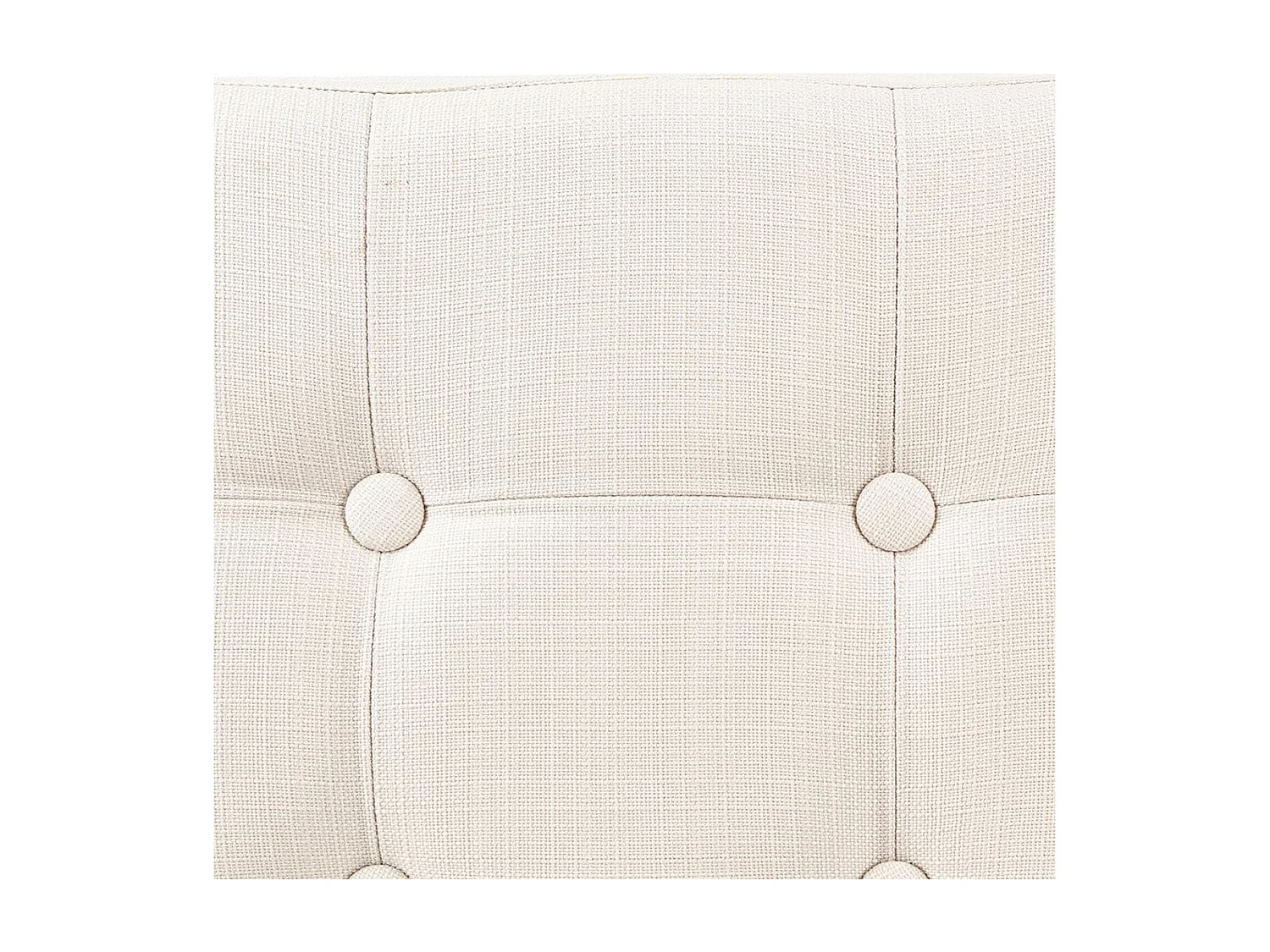 2 en 1 Pouf pliant double et coffre de rangement Beige aspect Lin 76 x H 38 cm