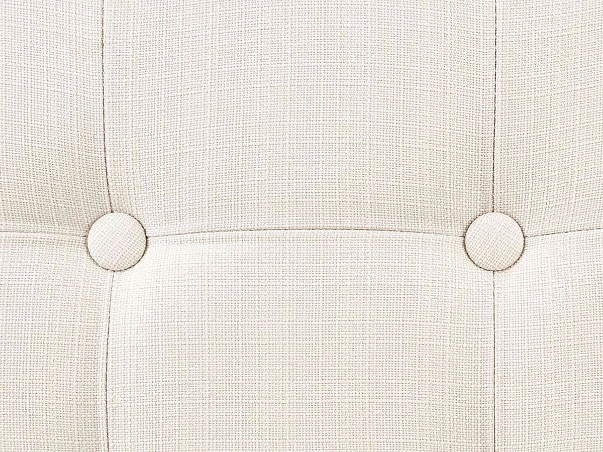 2 en 1 Pouf pliant double et coffre de rangement Beige aspect Lin 76 x H 38 cm