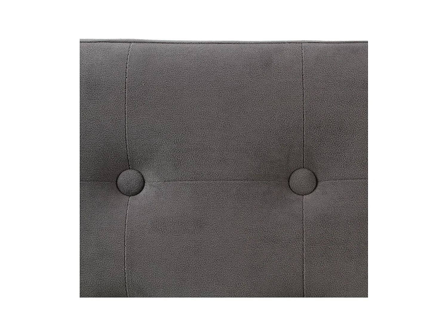 2 en 1 Pouf pliant double et coffre de rangement Velours Gris foncé 76 x H 38 cm