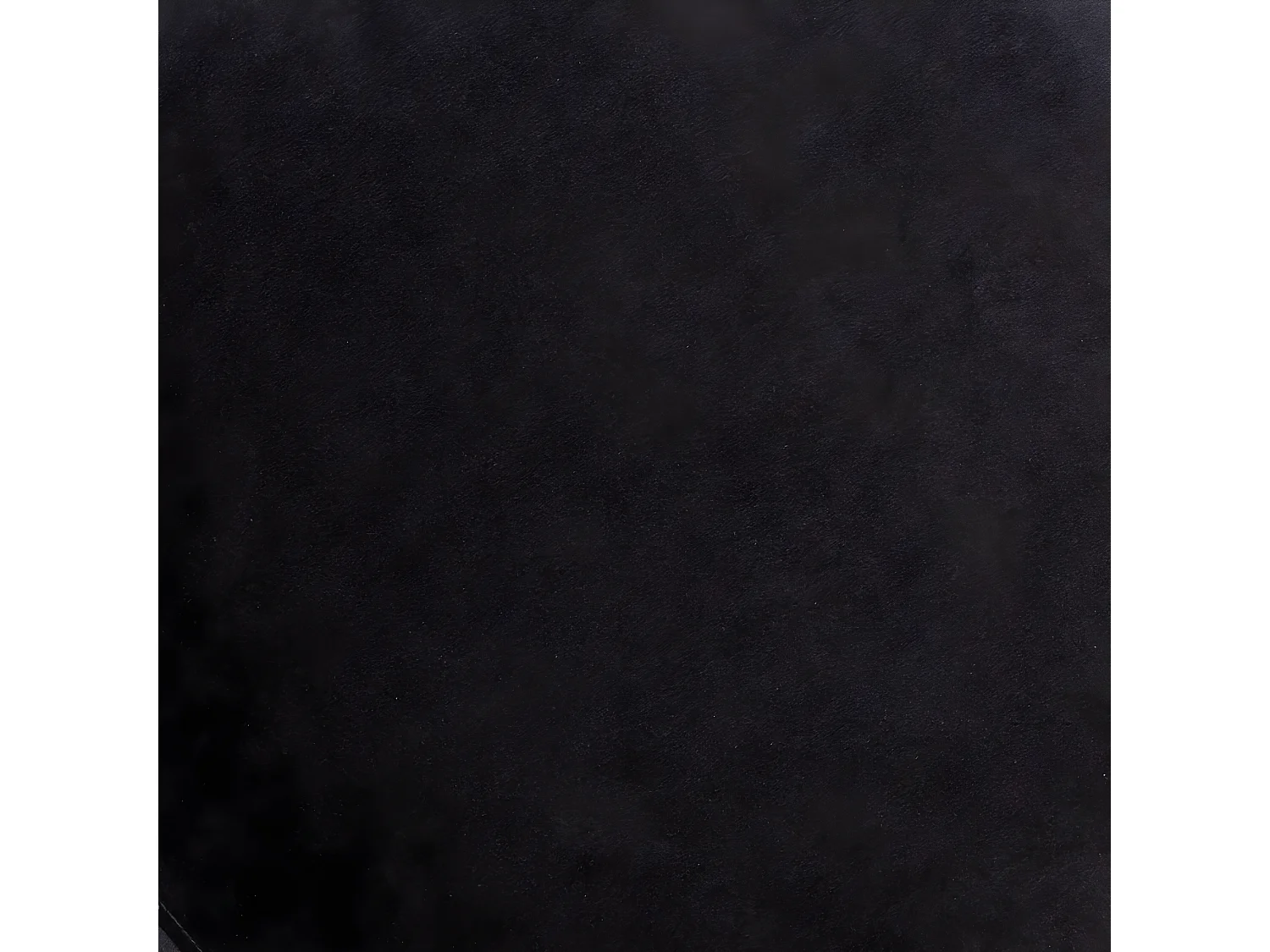 Pouf en Velours Noir et Pieds en Métal D 44 x H 35 cm