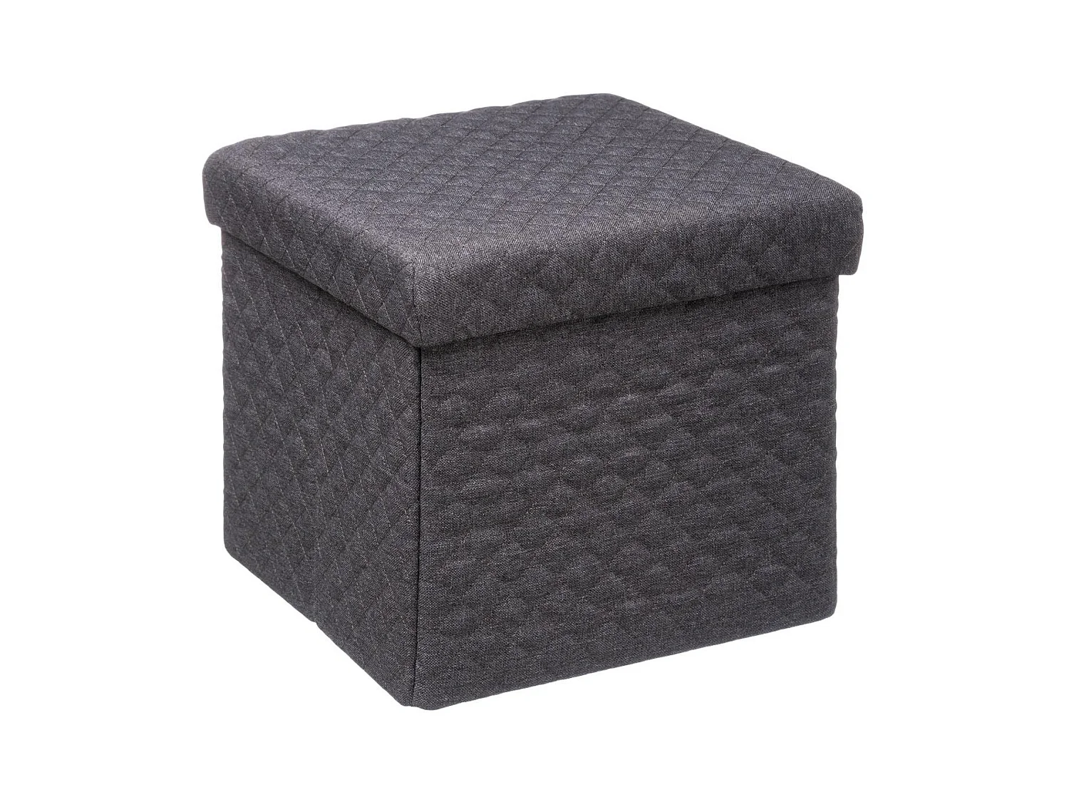 2 en 1 Pouf et Coffre de rangement Gris foncé  31 x 31 cm