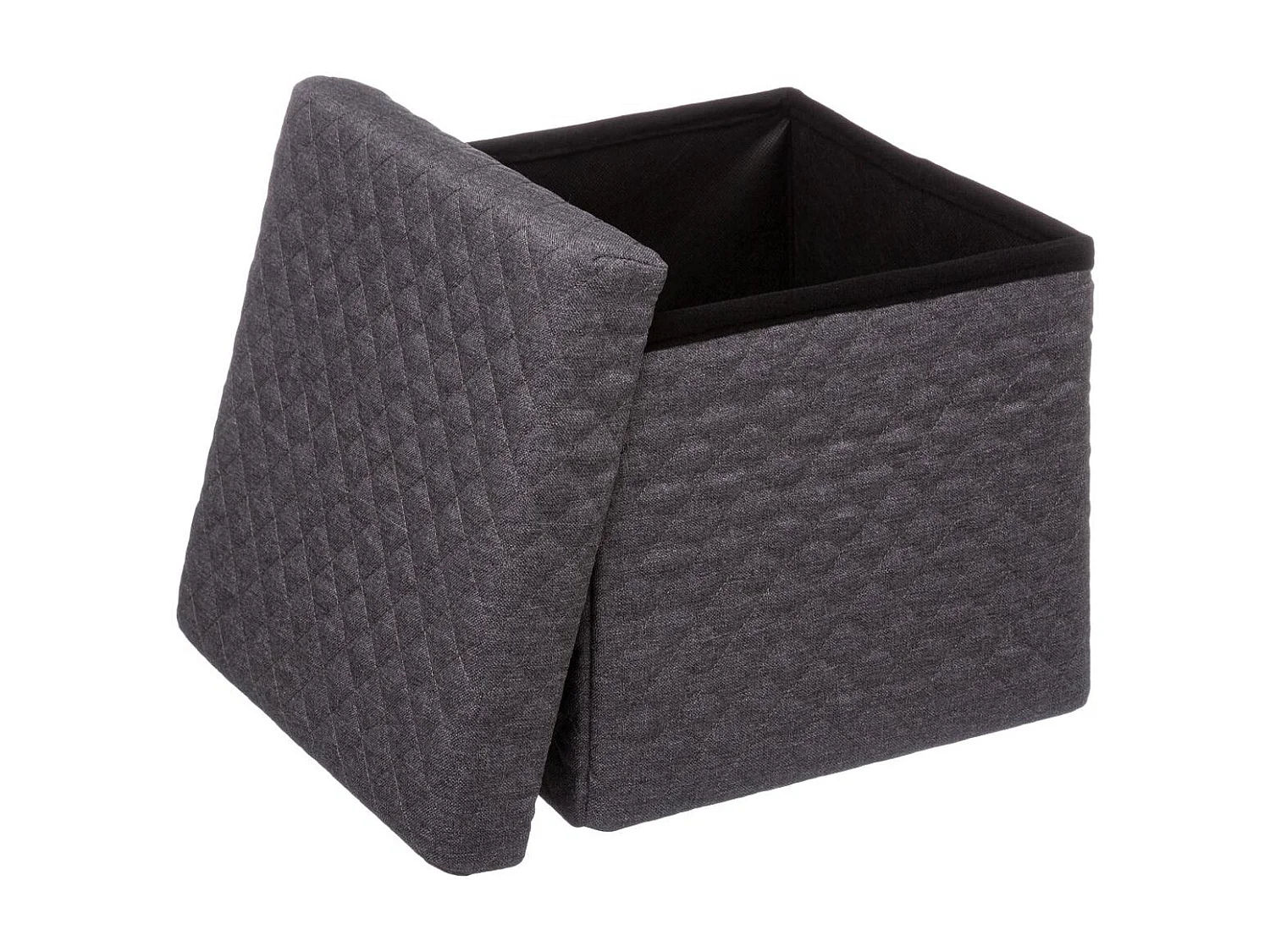 Puff plegable de almacenaje Mix'n gris oscuro 31x31x30 cm