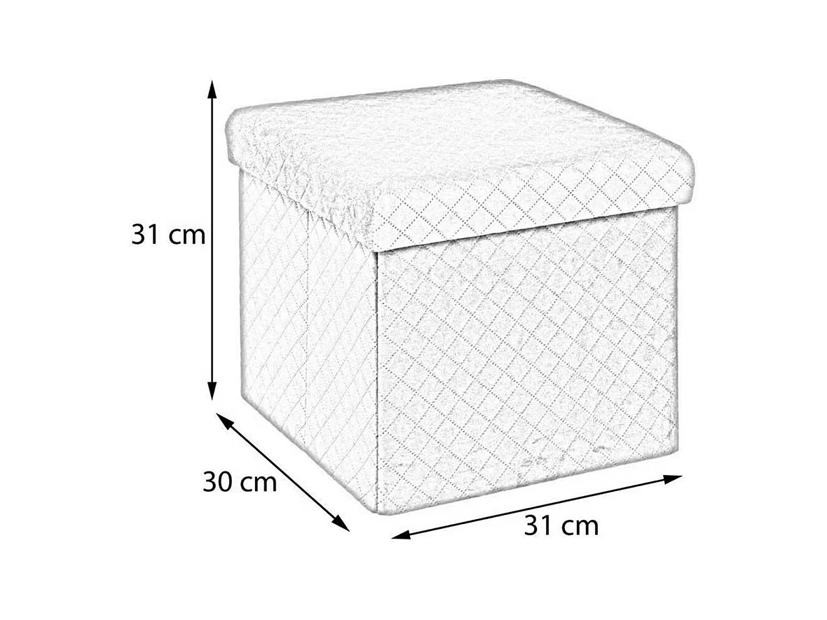 Puff plegable de almacenaje Mix'n gris oscuro 31x31x30 cm