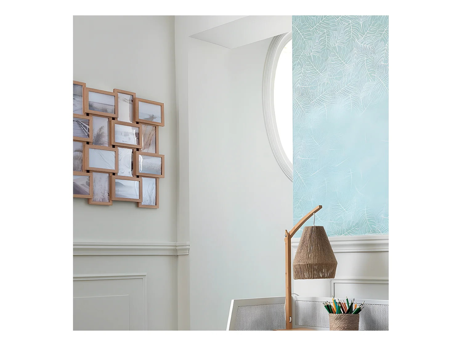 Pêle-mêle Multivues 16 photos en Bois 58 x 58 cm