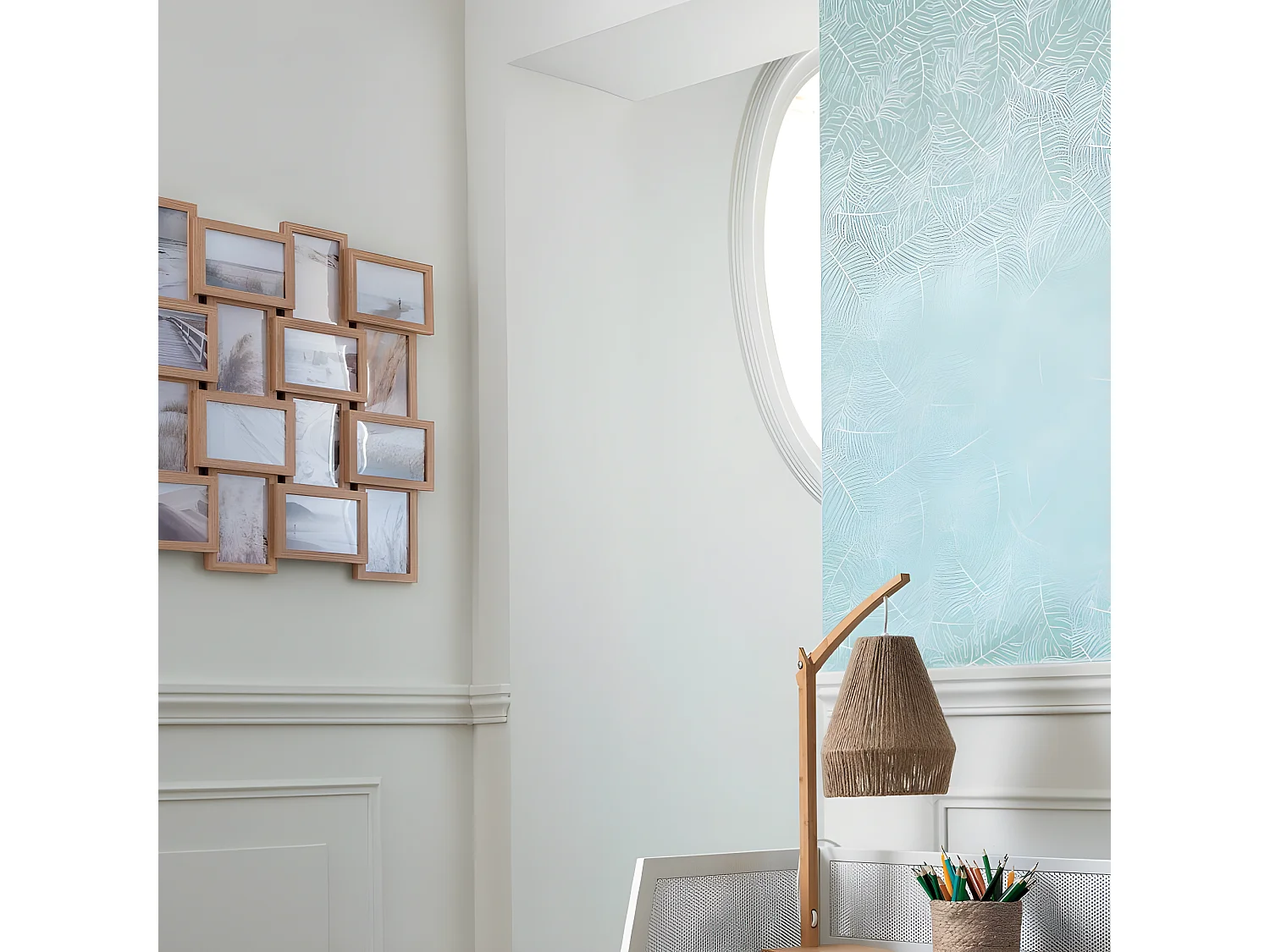 Pêle-mêle Multivues 16 photos en Bois 58 x 58 cm