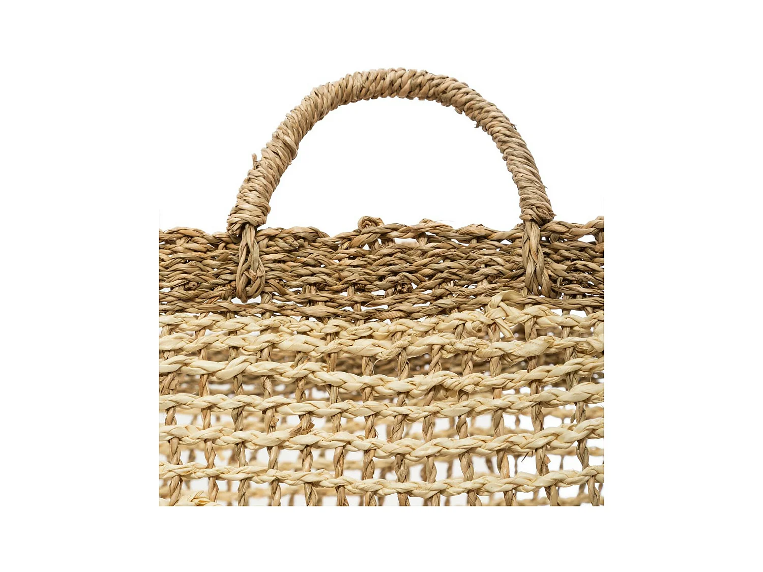 Set de 3 Paniers de rangement carré en Osier tressé et ajouré