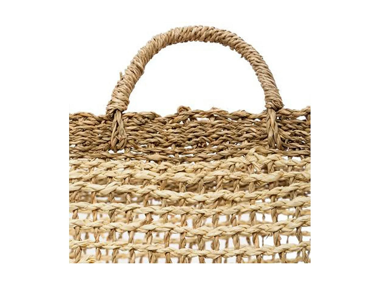 Set de 3 Paniers de rangement carré en Osier tressé et ajouré