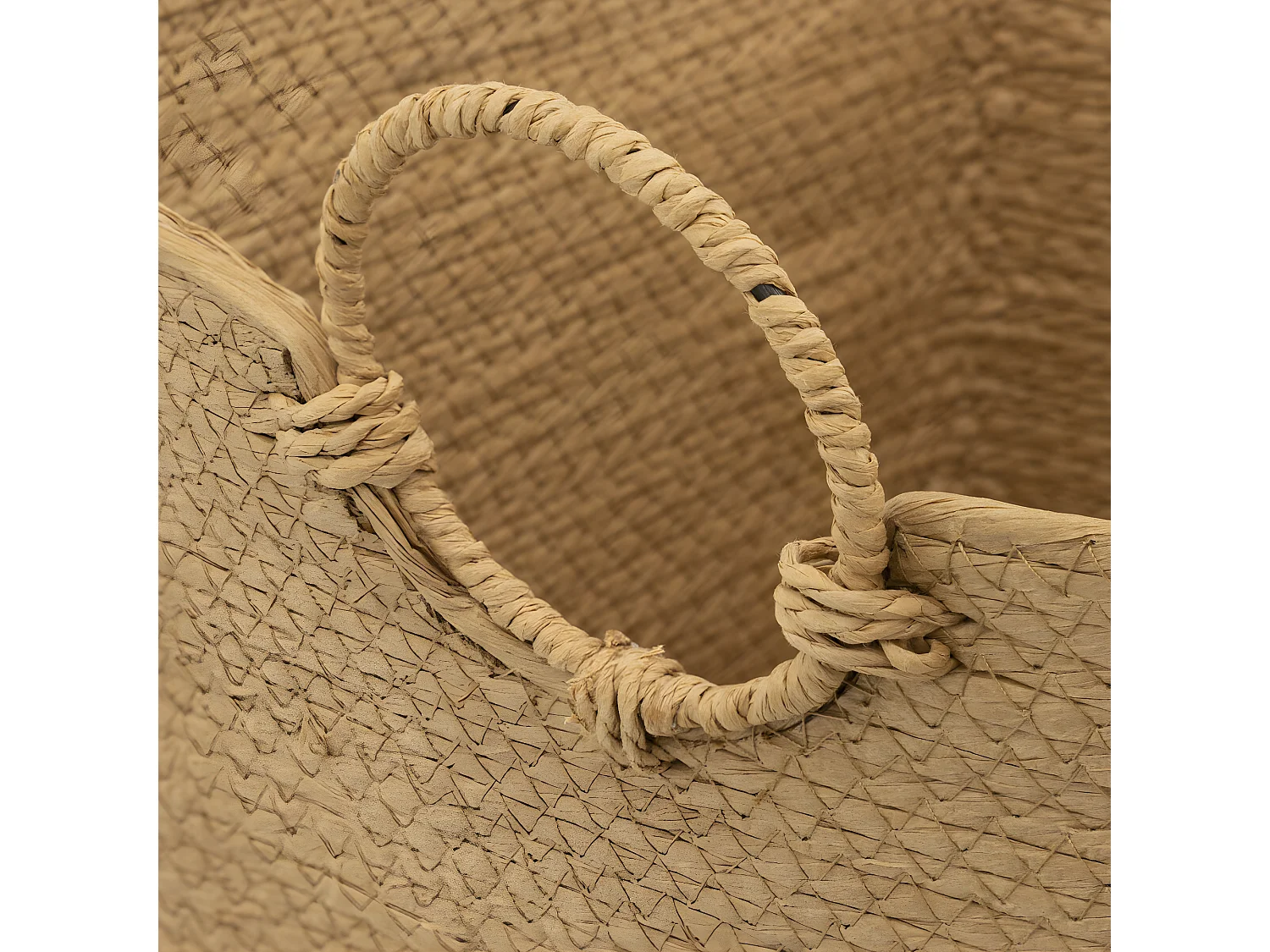 Set de 3 Paniers de rangement naturels