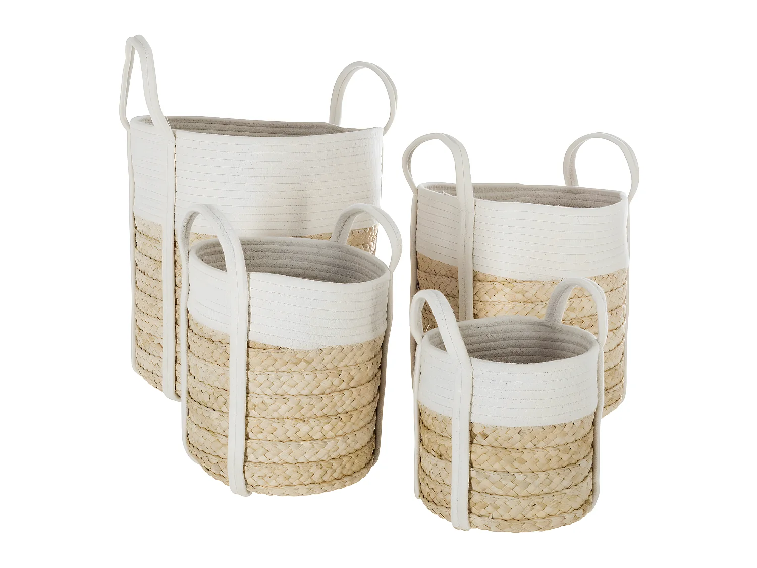 Set de 4 Paniers de rangement en Coton