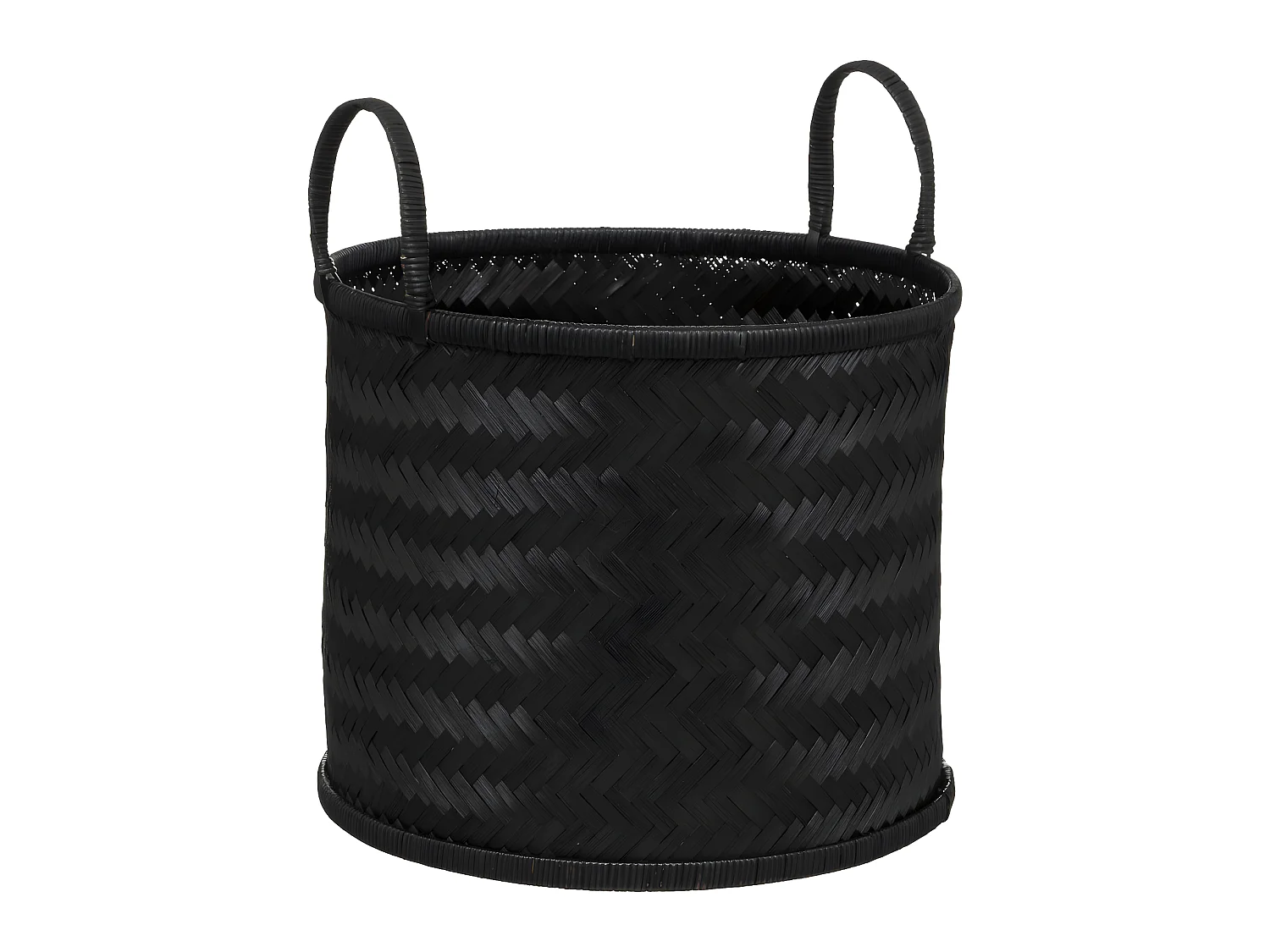 Set de 2 Paniers de rangement en Bambou Noir