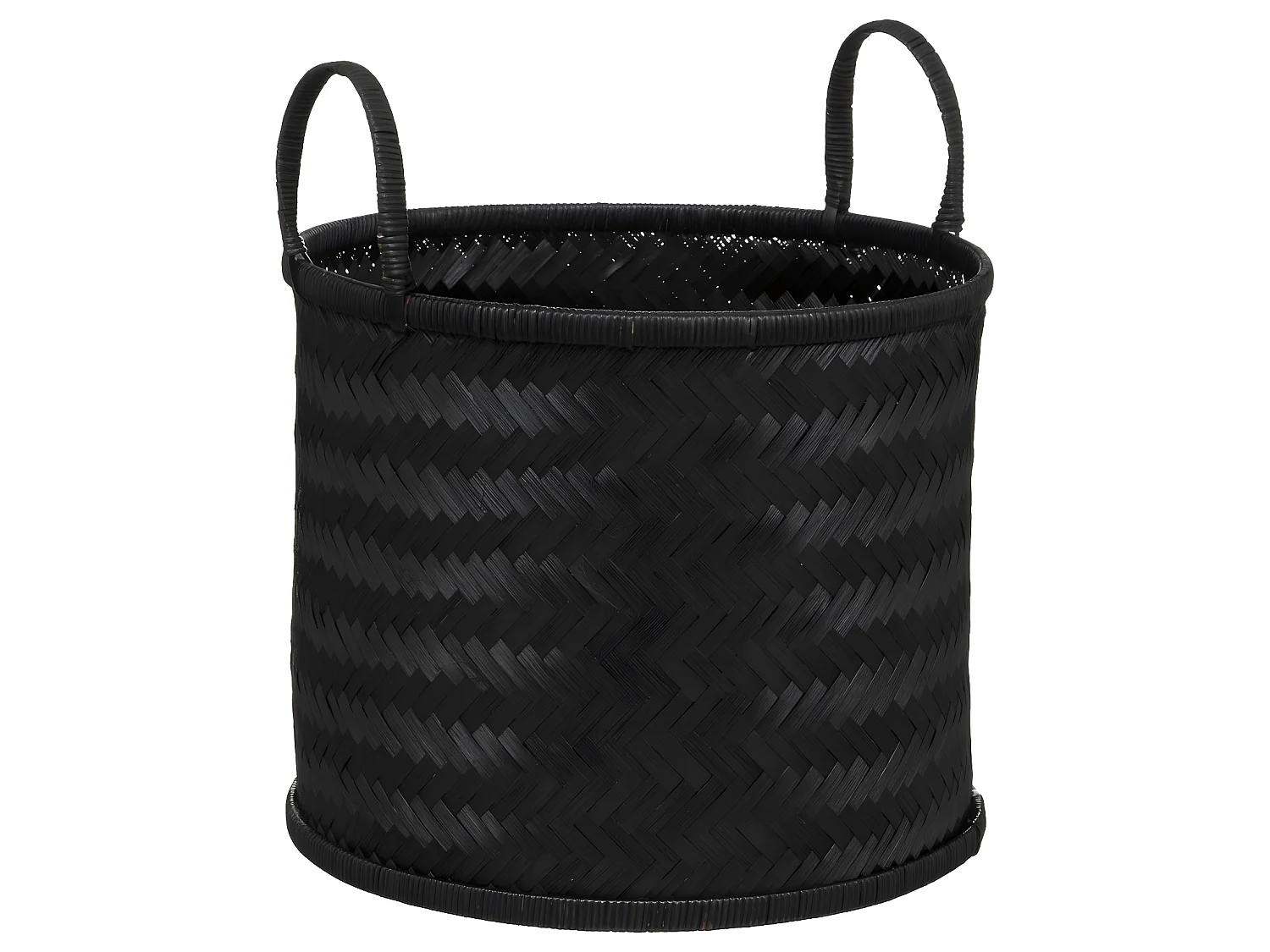 Set de 2 Paniers de rangement en Bambou Noir
