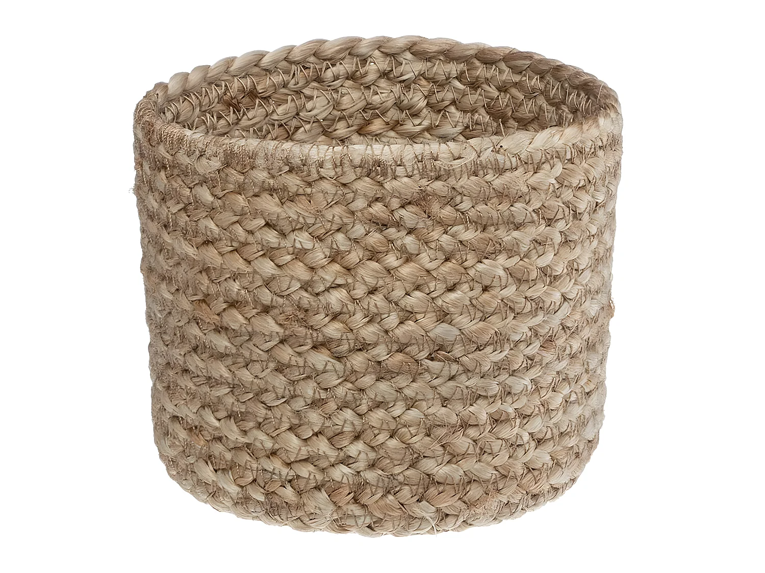 Set de 3 Paniers de rangement en Jute Naturel et Blanc