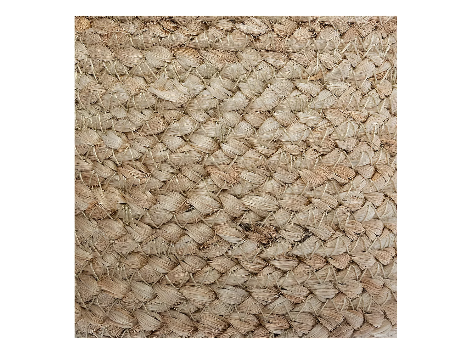 Set de 3 Paniers de rangement en Jute Naturel et Blanc